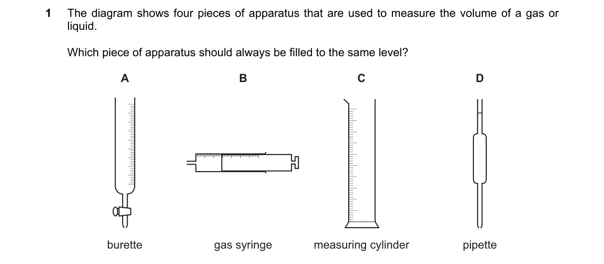 Question 1 from 5070/12/M/J/20