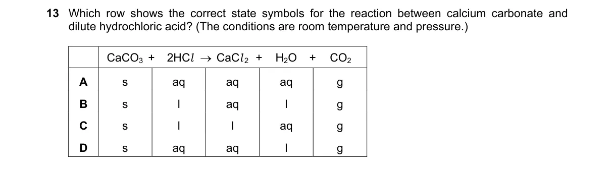 Question 13 from 5070/12/M/J/20