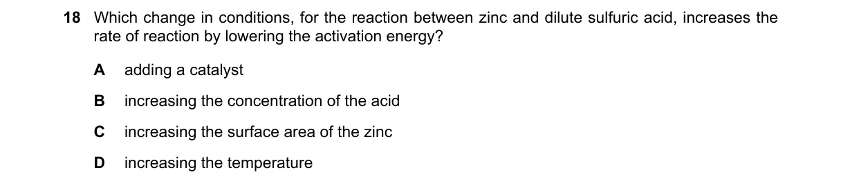 Question 18 from 5070/12/M/J/20