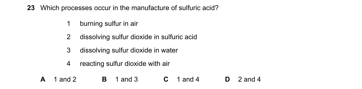 Question 23 from 5070/12/M/J/20