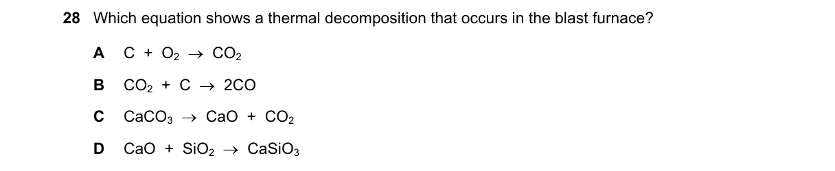Question 28 from 5070/12/M/J/20