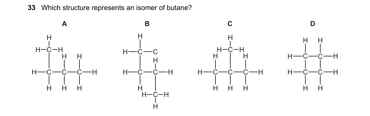 Question 33 from 5070/12/M/J/20