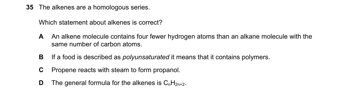 Question 35 from 5070/12/M/J/20