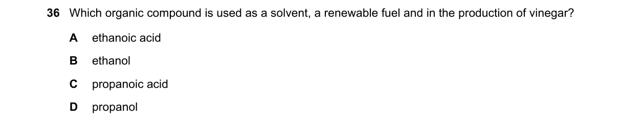 Question 36 from 5070/12/M/J/20
