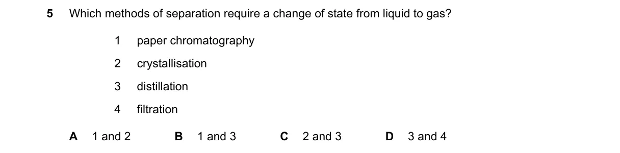 Question 5 from 5070/12/M/J/20