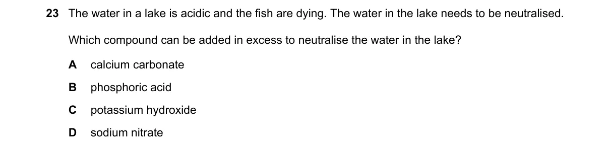 Question 23 from 5070/11/M/J/21