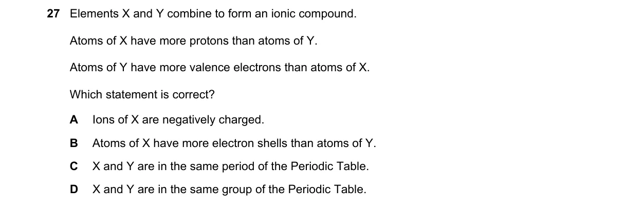 Question 27 from 5070/11/M/J/21