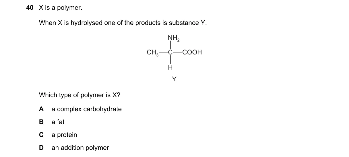 Question 40 from 5070/11/M/J/21