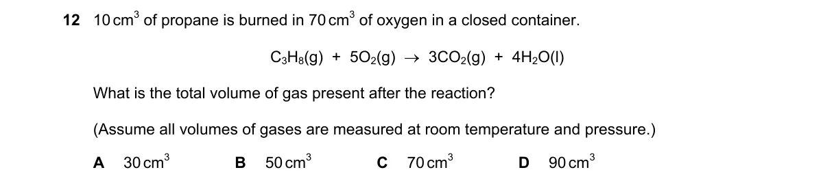 Question 12 from 5070/12/M/J/21