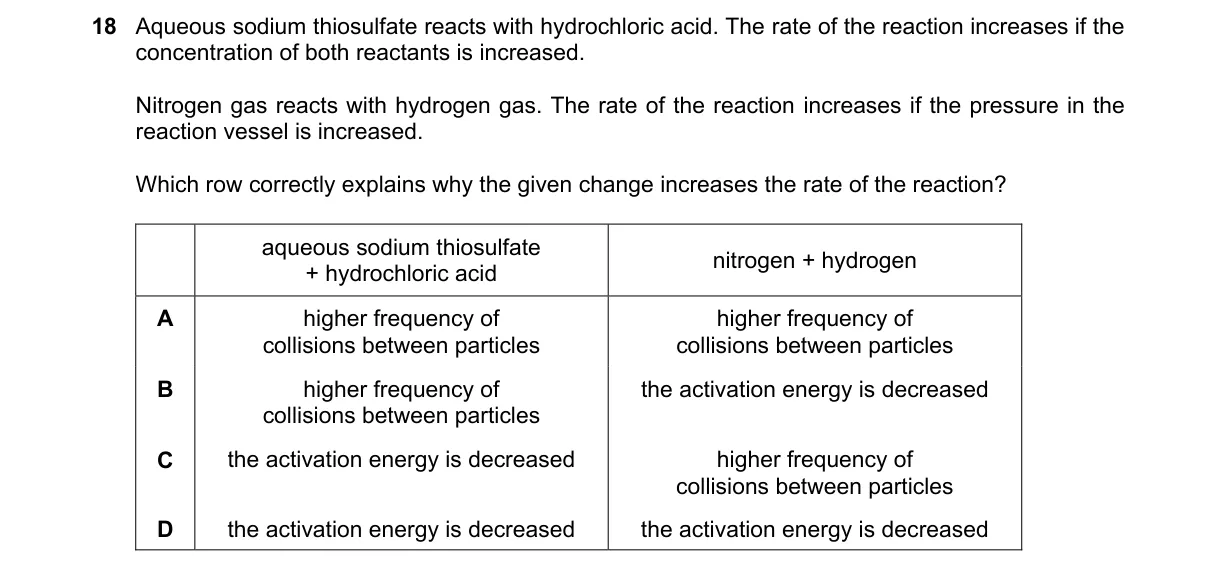 Question 18 from 5070/12/M/J/21