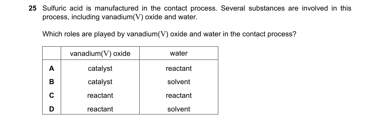 Question 25 from 5070/12/M/J/21