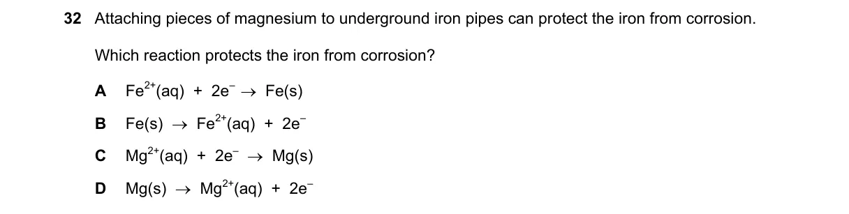 Question 32 from 5070/12/M/J/21