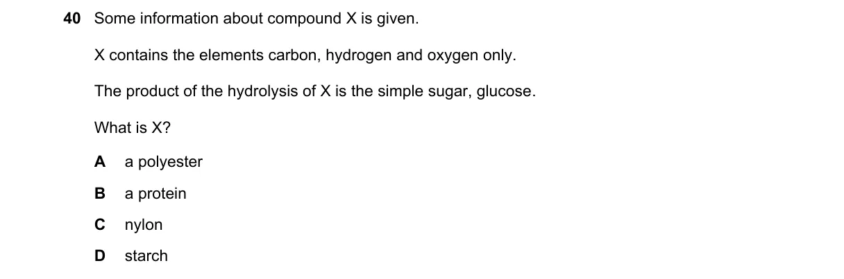 Question 40 from 5070/12/M/J/21