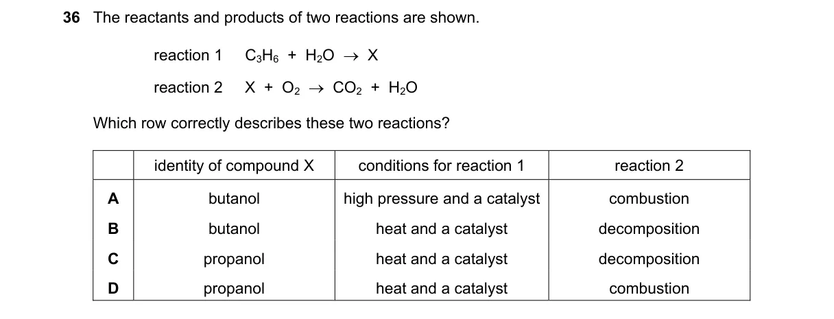 Question 36 from 5070/11/M/J/22