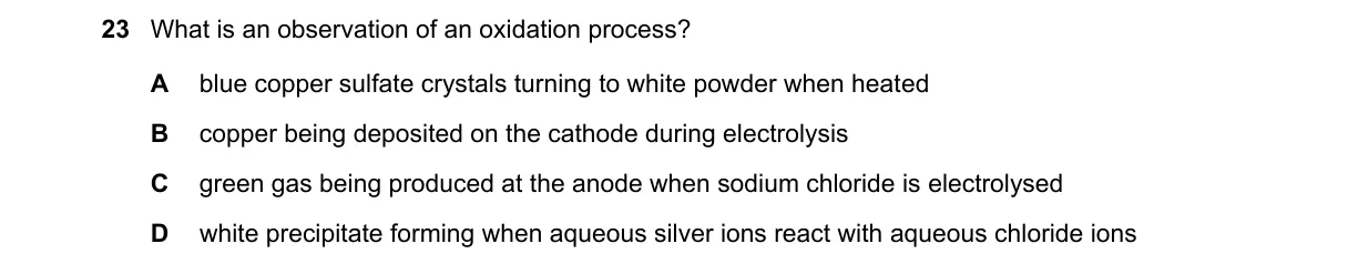 Question 23 from 5070/12/M/J/22