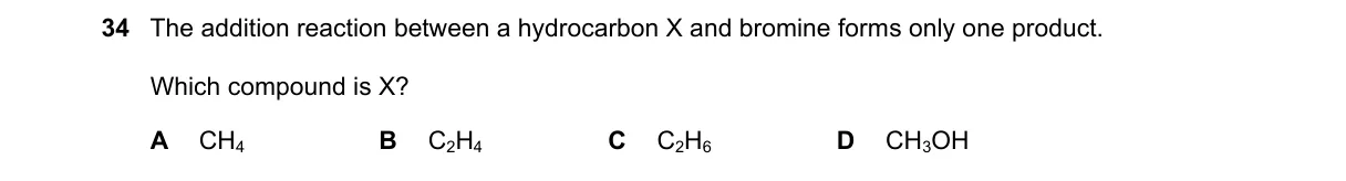 Question 34 from 5070/12/M/J/22