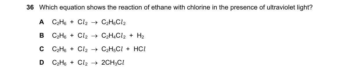 Question 36 from 5070/11/M/J/23