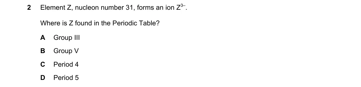 Question 2 from 5070/12/M/J/23