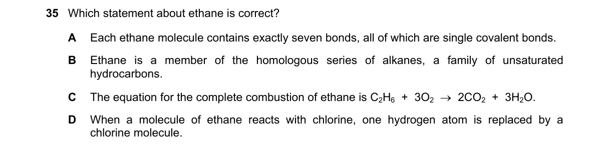 Question 35 from 5070/12/M/J/23