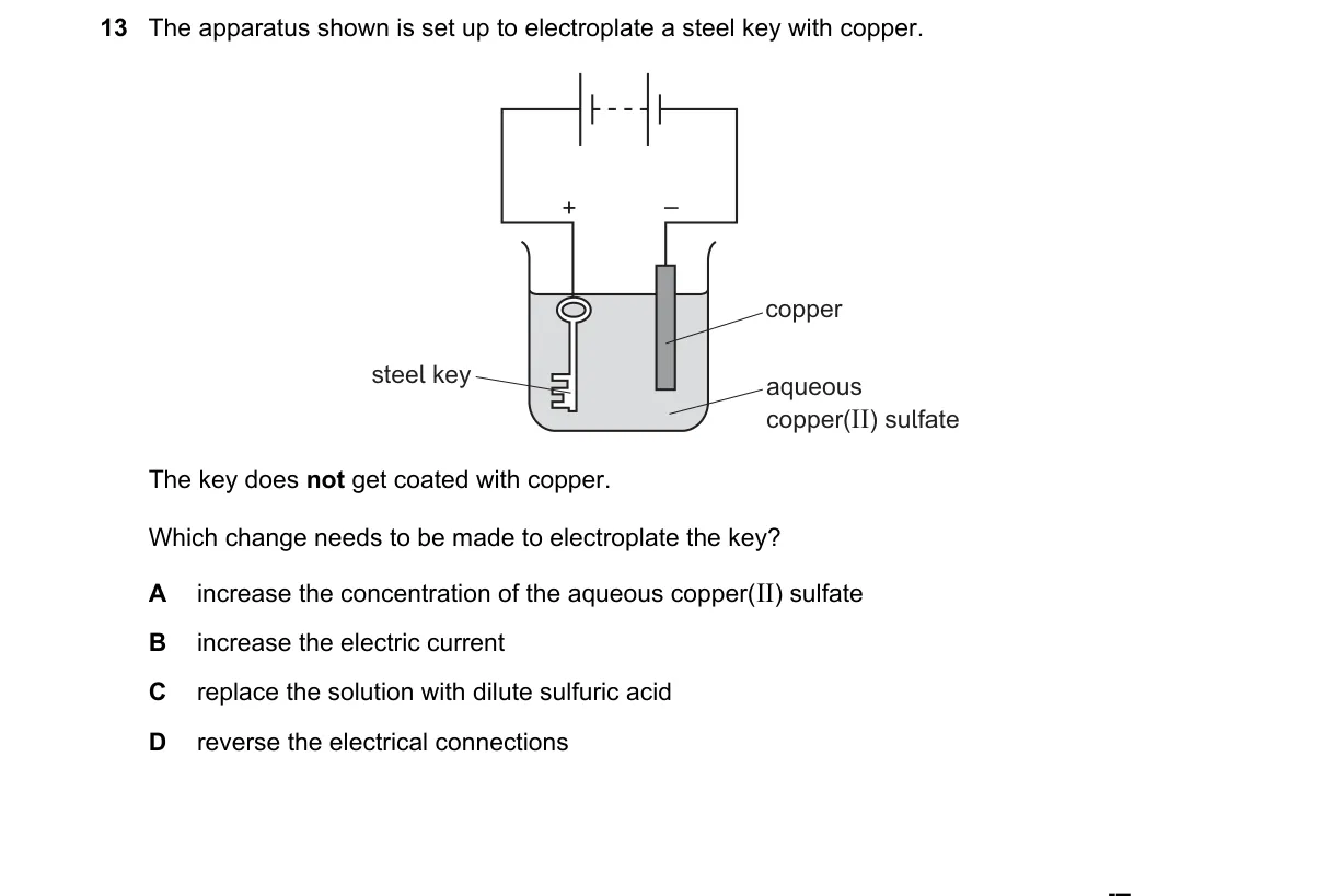 Question 13 from 5070/11/M/J/24