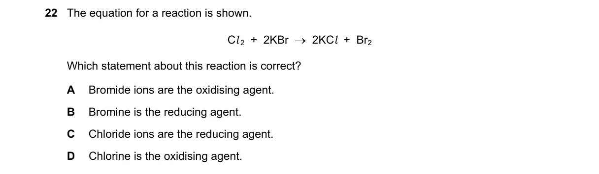 Question 22 from 5070/11/M/J/24