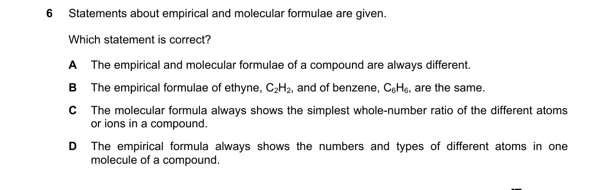 Question 6 from 5070/11/M/J/24