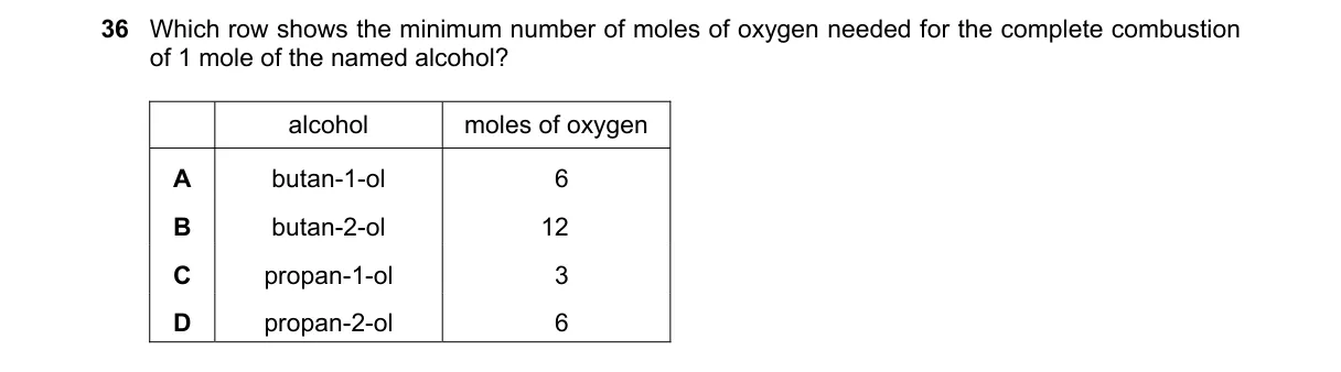 Question 36 from 5070/12/M/J/24
