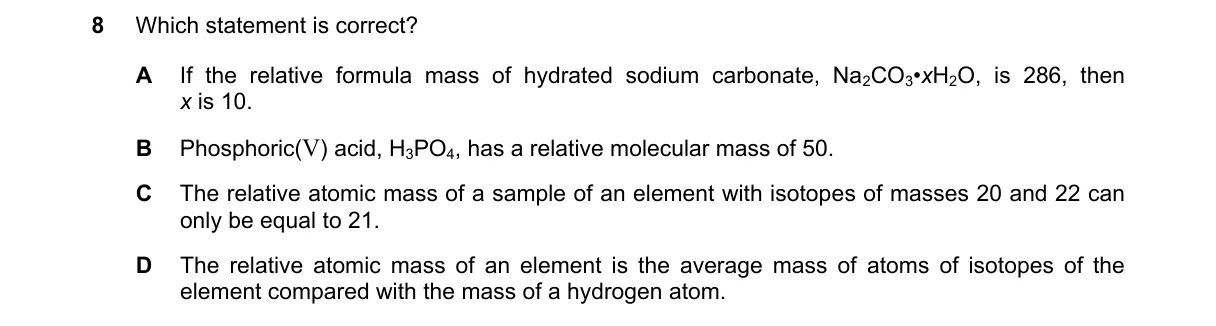 Question 8 from 5070/12/M/J/24