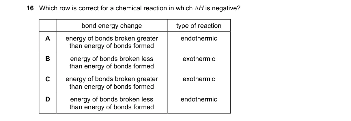 Question 16 from 5070/11/M/J/25