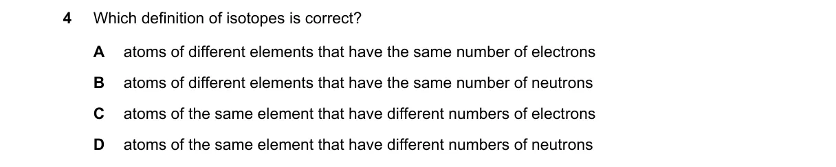 Question 4 from 5070/11/M/J/25