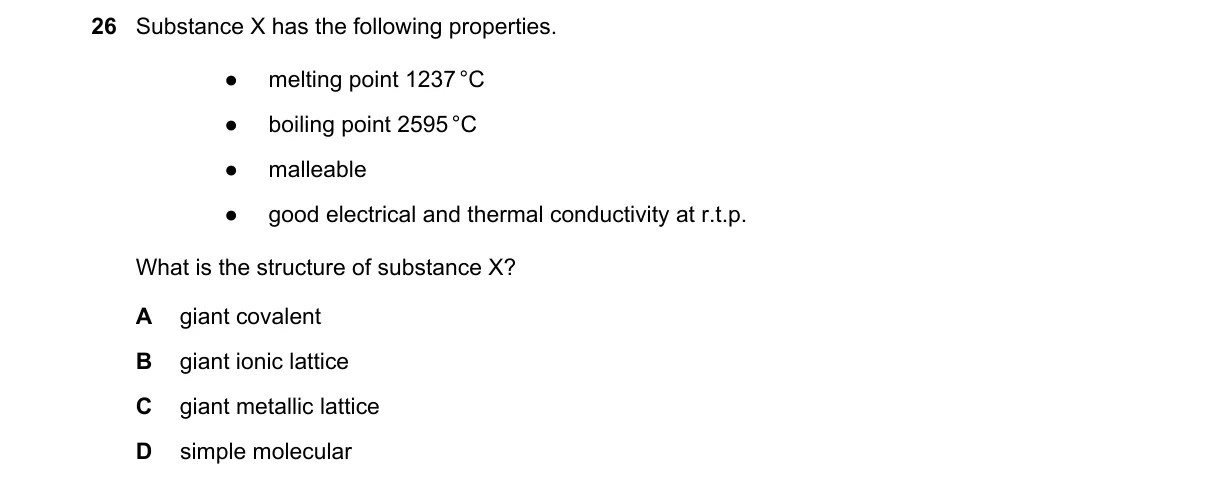 Question 26 from 5070/12/M/J/25