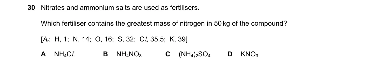 Question 30 from 5070/12/M/J/25