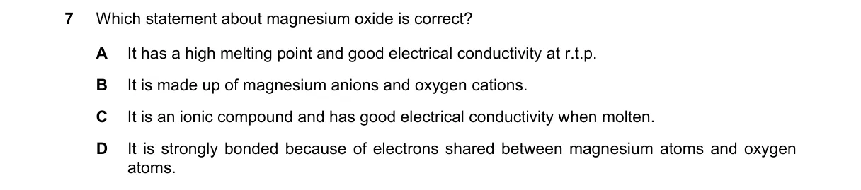 Question 7 from 5070/12/M/J/25