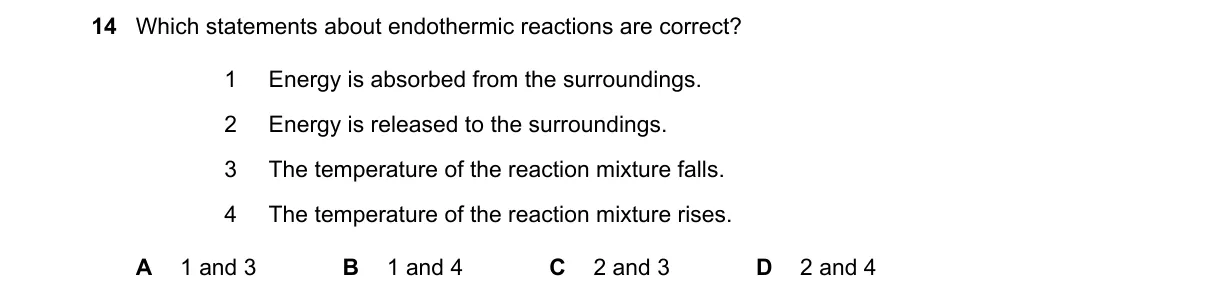 Question 14 from 5070/11/O/N/18
