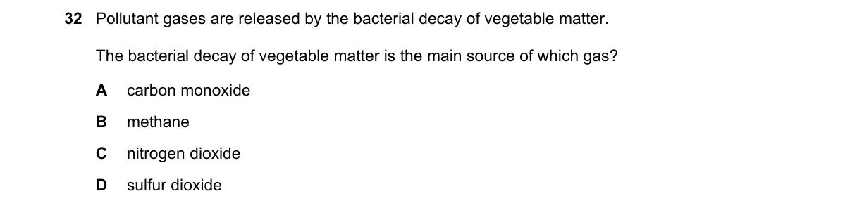 Question 32 from 5070/11/O/N/18