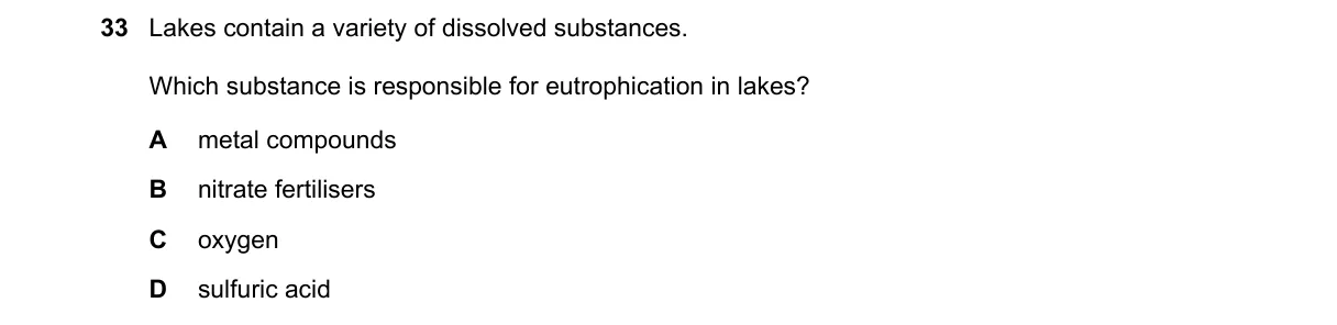 Question 33 from 5070/11/O/N/18