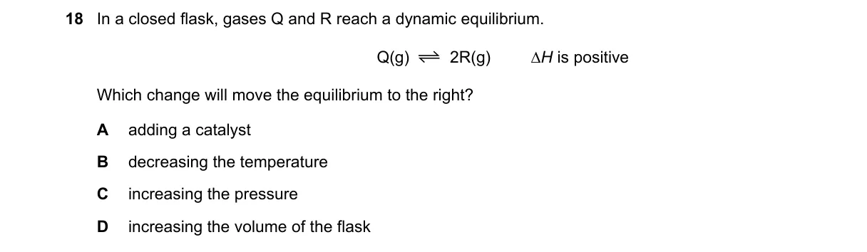Question 18 from 5070/12/O/N/18