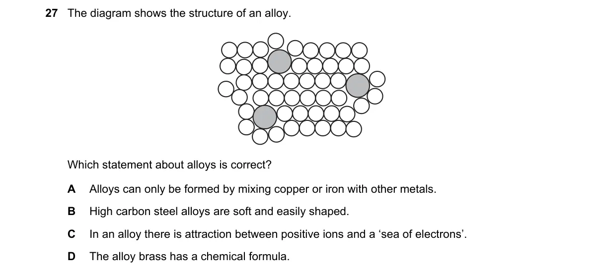 Question 27 from 5070/12/O/N/18