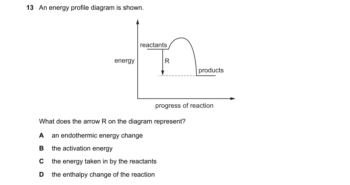Question 13 from 5070/11/O/N/19