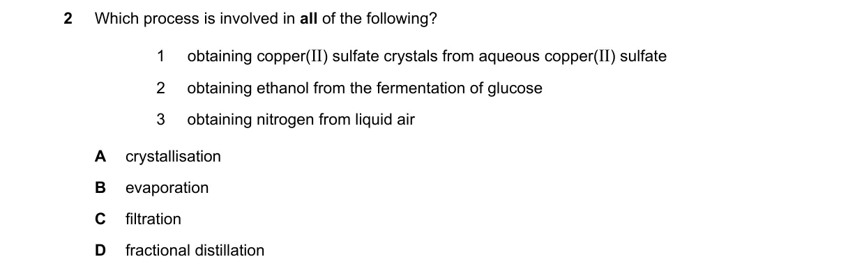 Question 2 from 5070/11/O/N/19