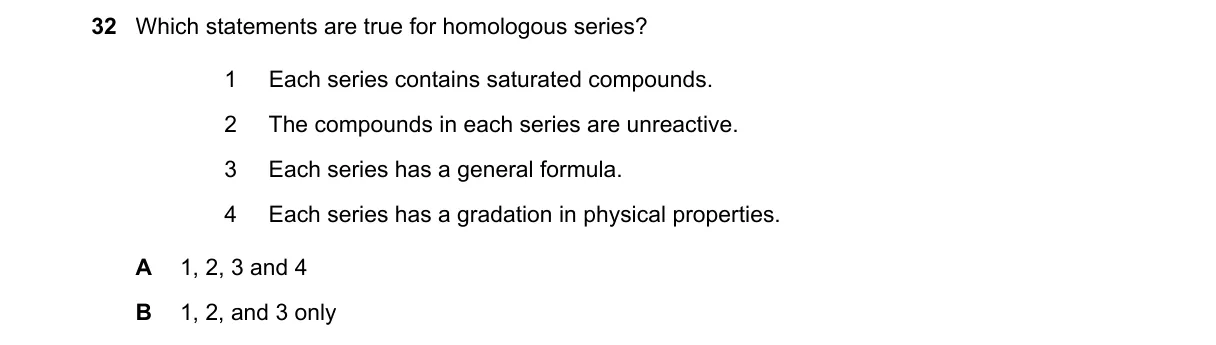 Question 32 from 5070/11/O/N/19