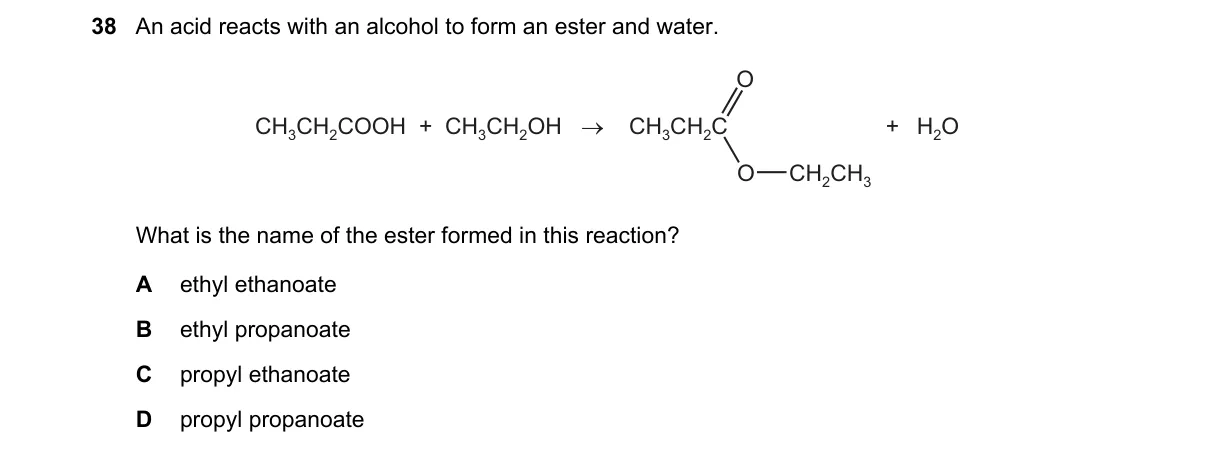 Question 38 from 5070/11/O/N/19