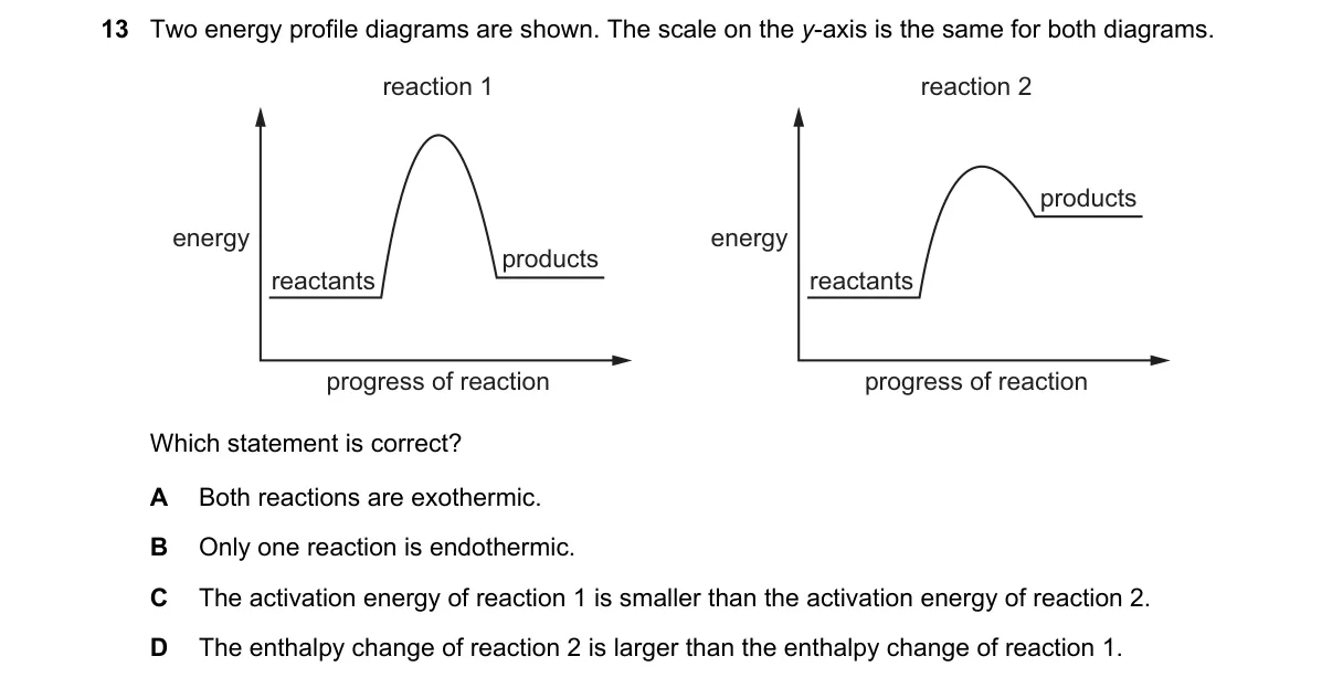 Question 13 from 5070/12/O/N/19
