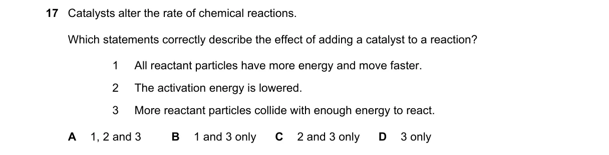 Question 17 from 5070/12/O/N/19