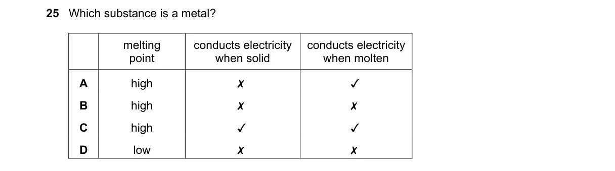 Question 25 from 5070/12/O/N/19
