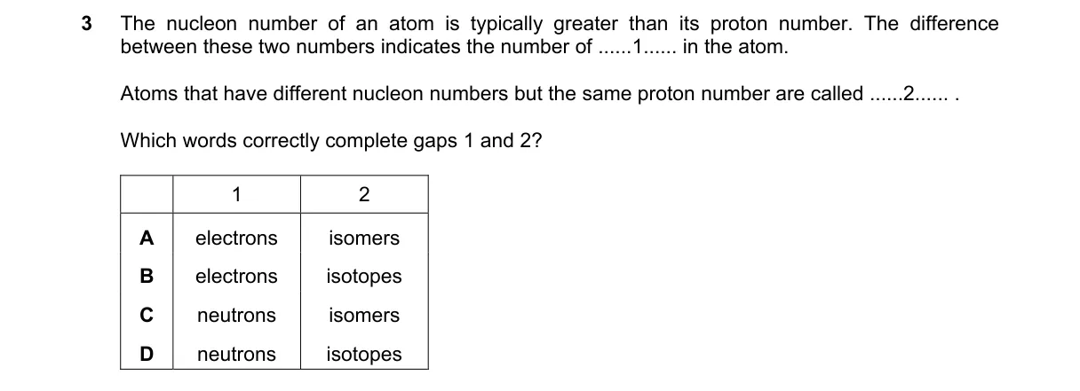 Question 3 from 5070/12/O/N/19