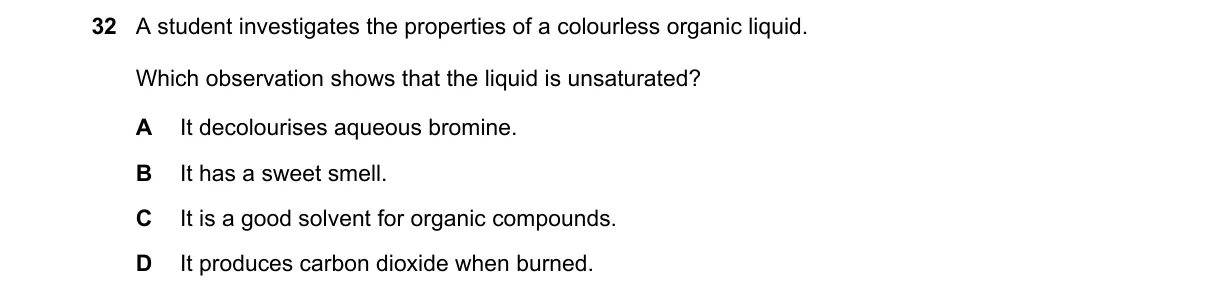 Question 32 from 5070/12/O/N/19
