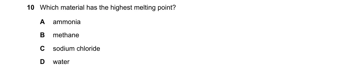 Question 10 from 5070/11/O/N/20