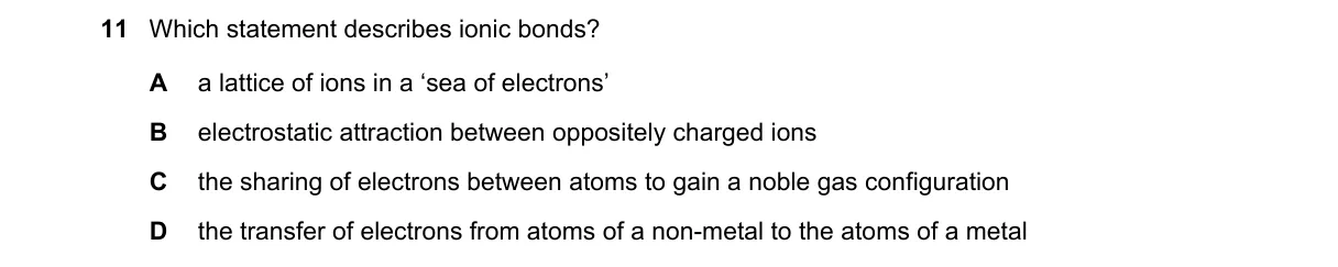 Question 11 from 5070/11/O/N/20