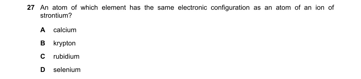 Question 27 from 5070/11/O/N/20